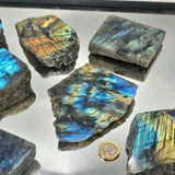 Labradorite Crystal Half Polished Slice