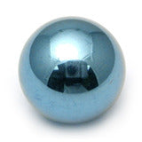 Titanium Plain Threaded Balls - Light Blue