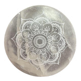 Selenite Charging Plate 10cm - Lotus Mandala