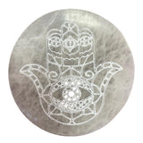 Selenite Charging Plate 10cm - Hamsa