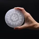 Selenite Charging Plate 10cm - Lotus Mandala