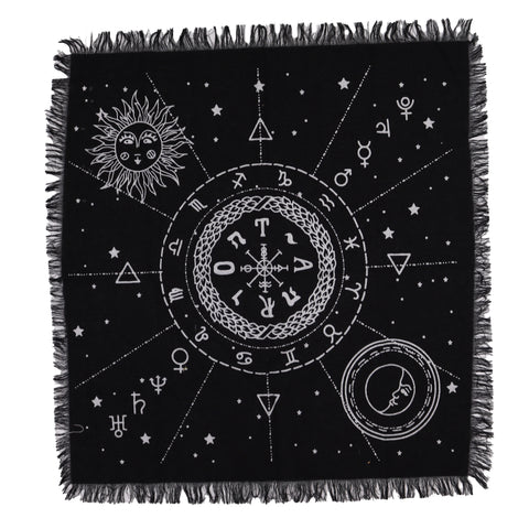 Sun & Moon Chart Fringed Alter Cloth