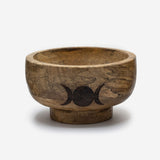 Small Wooden Ritual Bowl Incense Holder 11x6cm