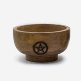 Small Wooden Ritual Bowl Incense Holder 11x6cm