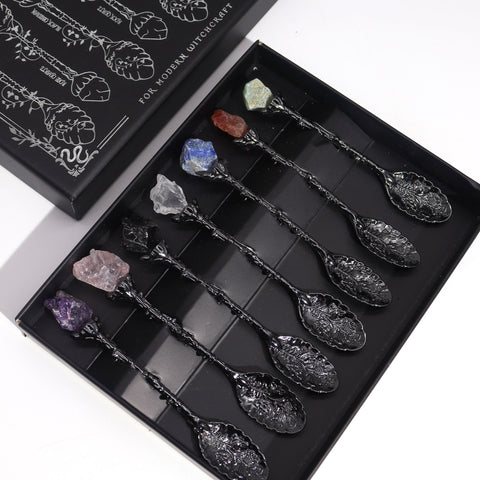 Crystal Witch Spoons - Dark Silver