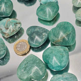 Amazonite Crystal Pocket Hearts