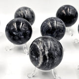 Black Ice Marble Crystal Sphere