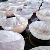 Large Rose Quartz Crystal Bowl