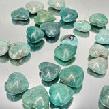 Amazonite Crystal Pocket Hearts
