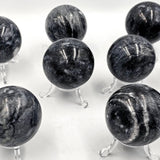 Black Ice Marble Crystal Sphere
