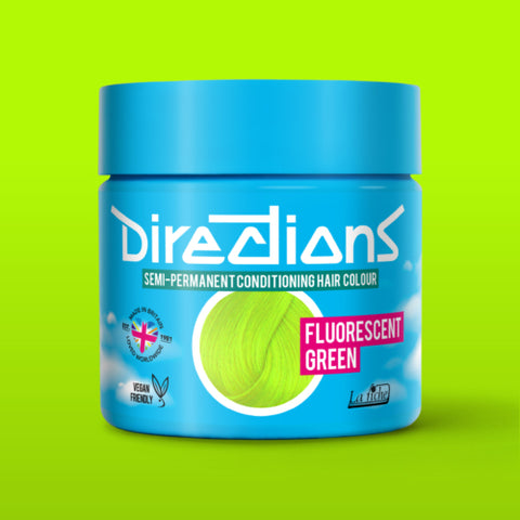 Fluorescent Green Directions Semi Permanent Hair Dye