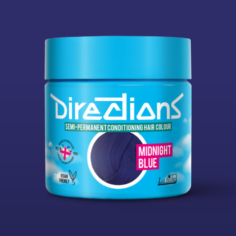 Midnight Blue Directions Semi Permanent Hair Dye
