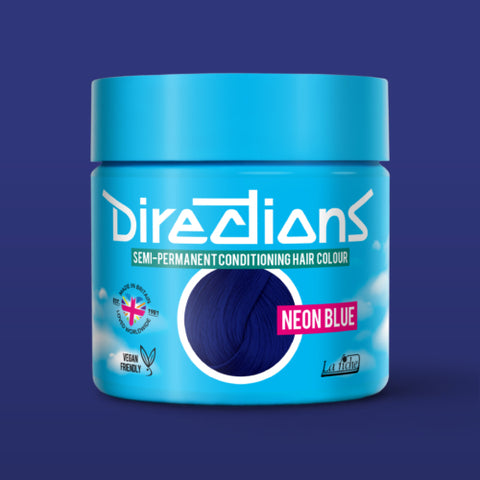 Neon Blue Directions Semi Permanent Hair Dye