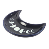 Blue Crescent Moon Phase Trinket Dish