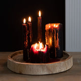 4 Red  Vampire Tears Taper Candles