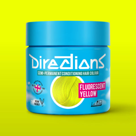 Fluorescent Yellow Directions Semi Permanent Hair Dye