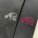 Nomad Logo Unisex Embroidered T-shirt - Magenta on Black
