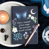 Midnight Moth A5 Journal with Amethyst Pen