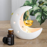 White Crescent Moon Hanging Warmer