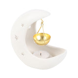 White Crescent Moon Hanging Warmer