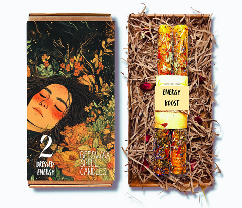 Large Dressed Spell Candles - Energy Boost