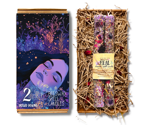Large Dressed Spell Candles - Healing