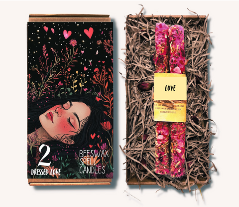 Large Dressed Spell Candles - Love