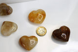 Small Golden Healer Quartz Crystal Heart