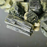 Small Natural Green Tourmaline Crystals in Bag