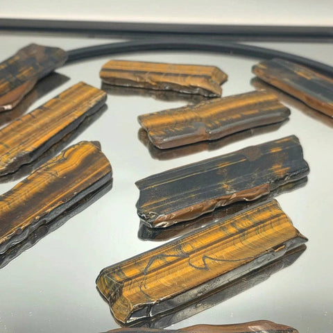 Large Tigers Eye Crystal Slice 12cm