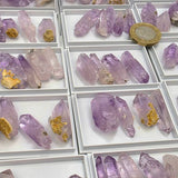 4 X Small Veracruz Crystal Points In Display Case