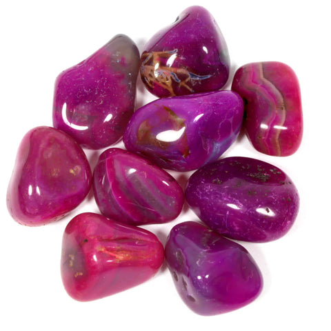 Pink Agate Polished Tumblestone