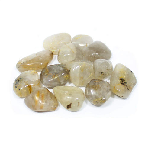 Rutilated Quartz Polished Tumblestone