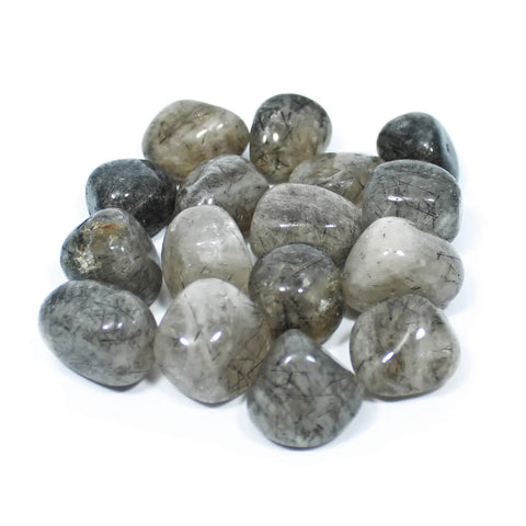 Tourmalinated Quartz Polished Tumblestone